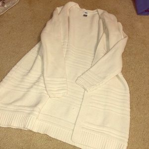 White cardigan